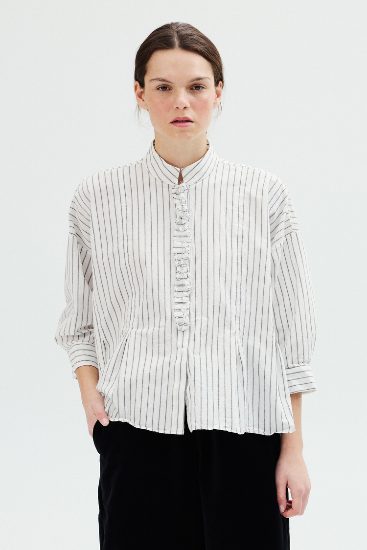 Cecil Pinstripe Blouse